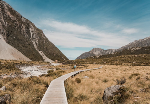 image of a wooden footbridge over wild moorland