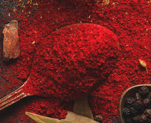 image of a mound of red spice on a spoon, symbolizing various types of coaching