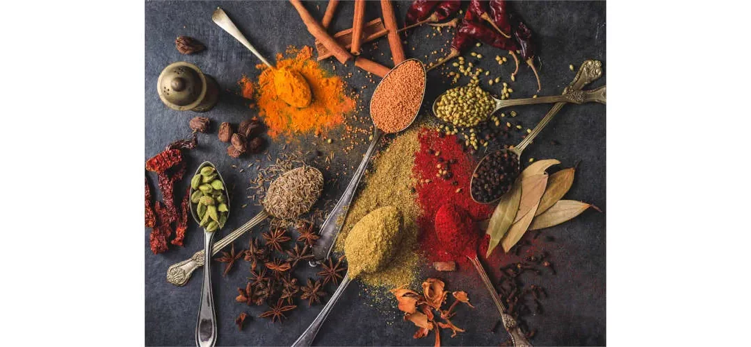 a table with different spices to illustrate differences between coaching and therapy